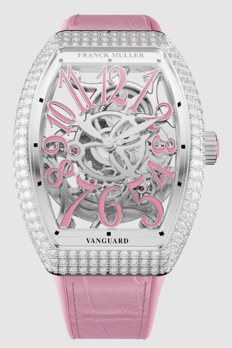 Best Franck Muller Vanguard Lady Slim Skeleton V 35 S AT SQT D (RS) Replica Watch